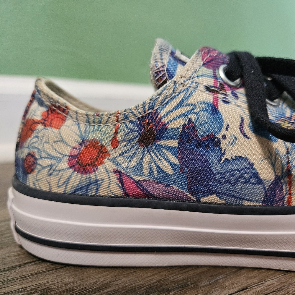 Converse Chuck Taylor All Star Ox - Daisy Spray Paint Print - Picture 6 of 9